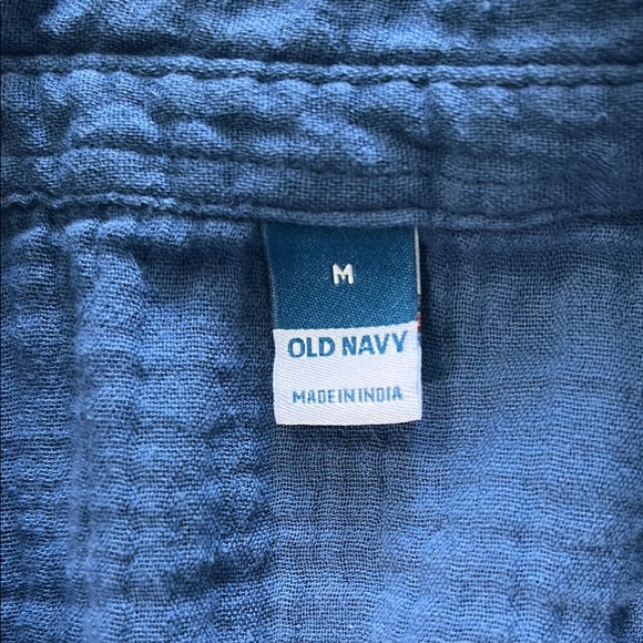 Old Navy Rich Blue Gauze Blouse - Picture 2 of 4